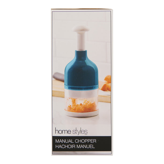 Hachoir manuel HomeStyles, bleu – 3,5 po x 9,5 po