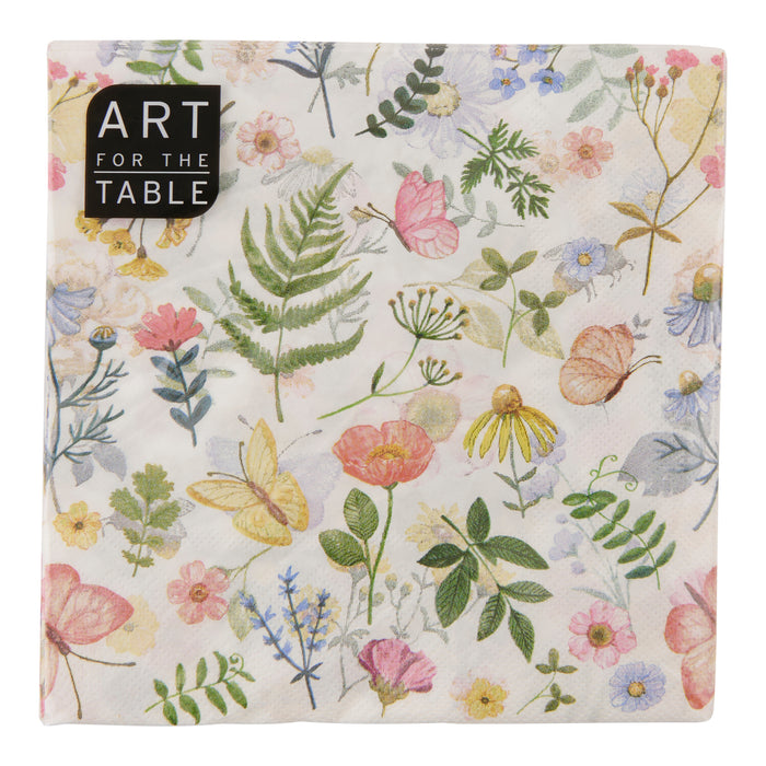 Serviettes imprimées d'été Art for the Table, emb. de 20