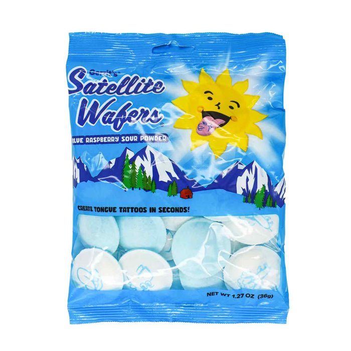 Bonbons Satellite Wafers, framboise bleue, 36 g