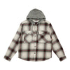 Men's Flannel Plaid Hooded Button-Up Shirt