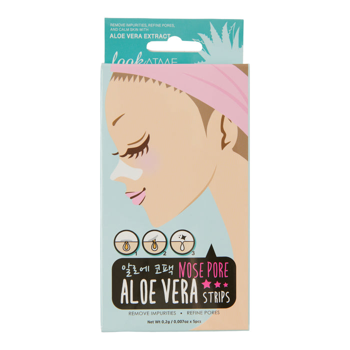 Look At Me Aloe Vera Nose Pore Strips, 5-Pack