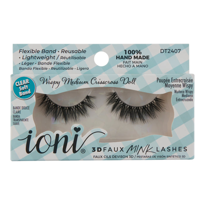 ioni 3D Faux Mink Lashes, Wispy Medium