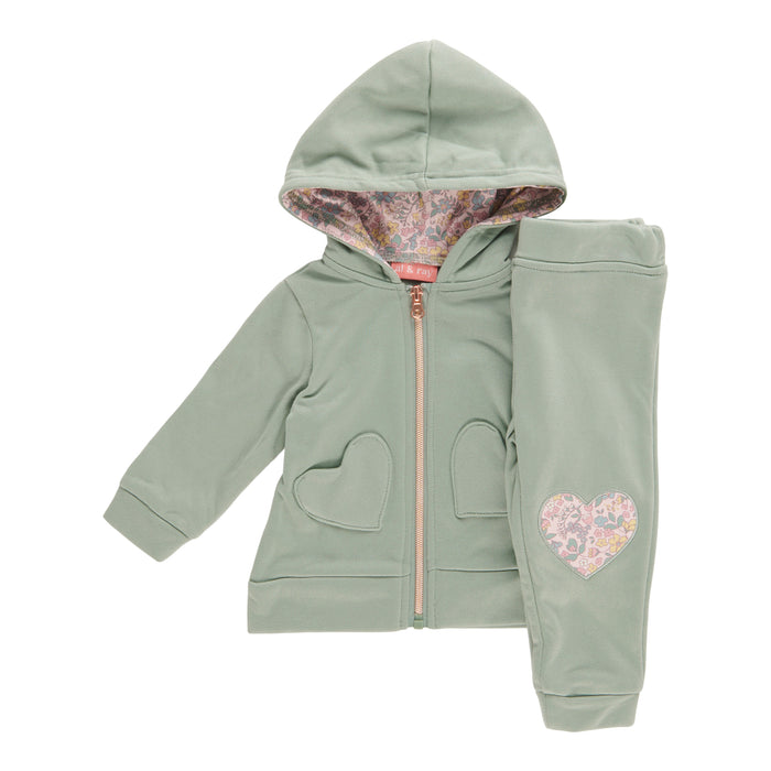 Infant Girls' Long Sleeve Fleece Set, 2-Piece, 12-24 Month