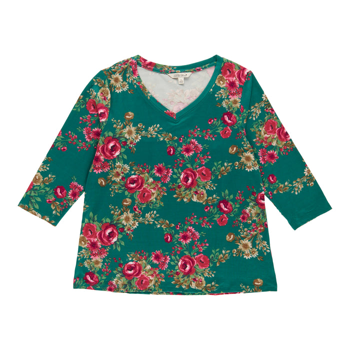 Women's Long Sleeve V-Neck Top