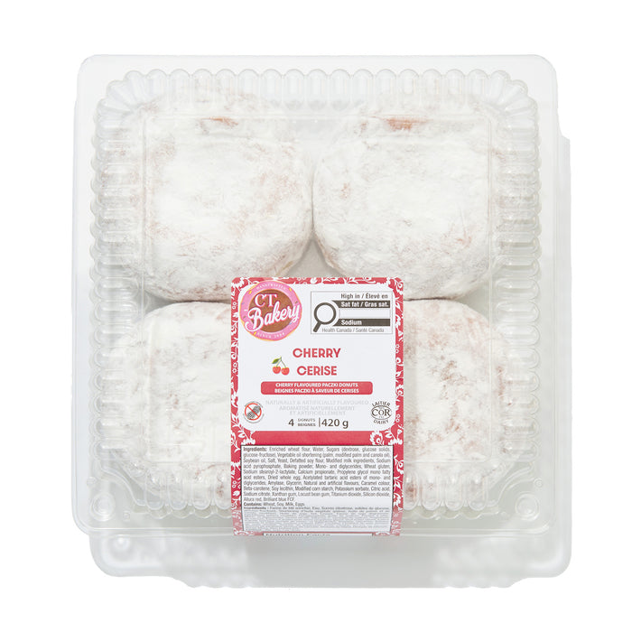 CT Bakery Paczki Cherry Donut, 4-Pack, 420 g