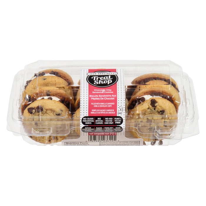 Our Specialty Treat Shop Biscuits Sandwichs aux Pépites de Chocolat, 212 g