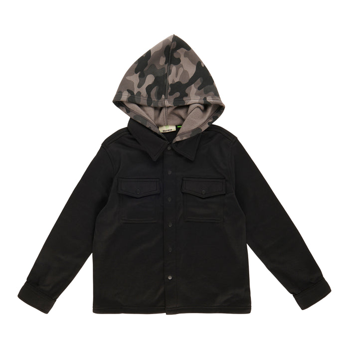 Boys' Long Sleeve Hooded Fleece Shirt