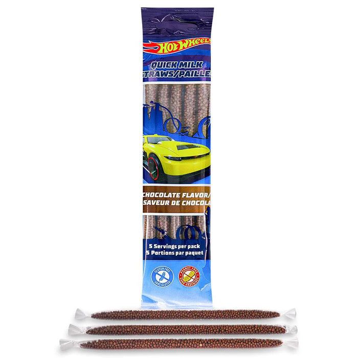 Hot Wheels Quick Milk Straws, Chocolate