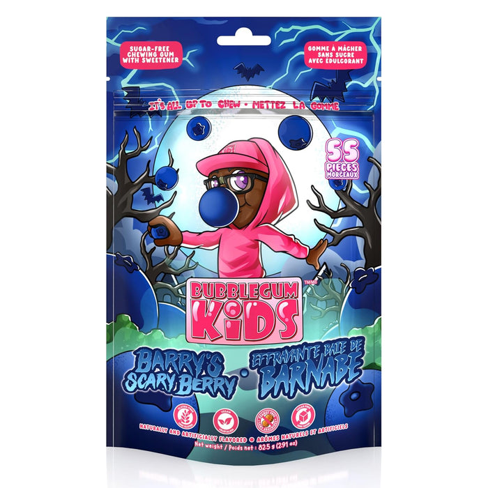 Bubblegum Kids Barry's Scary Berry Sugar Free Gum, 55-Pack, 82.5 g
