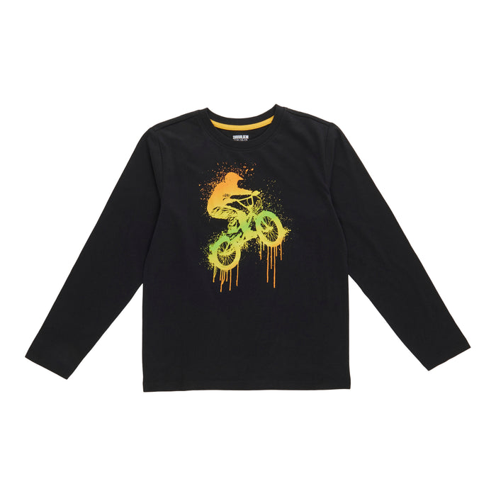 SURVIVAL GEAR Boys' Varsity Long Sleeve Screen Print Top