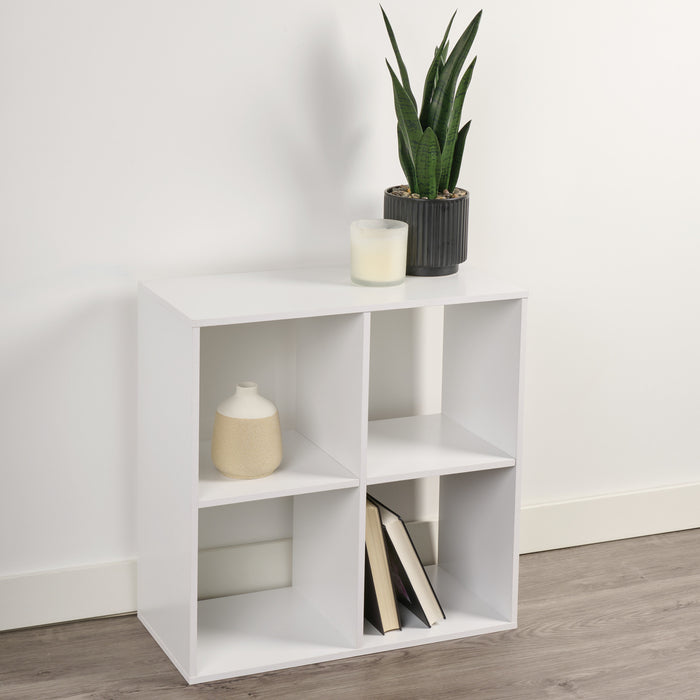 Bibliothèque à 4 cubes HomeStyles - blanc, 24 po x 11 po x 24 po