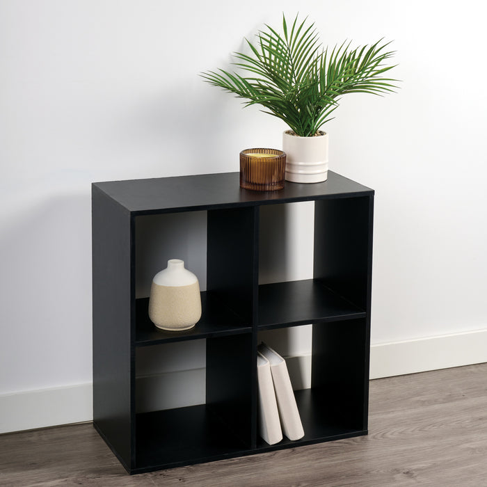 Bibliothèque à 4 cubes HomeStyles - noir, 24 po x 11 po x 24 po