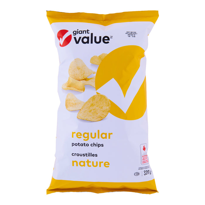 Giant Value Regular Chips, 320 g