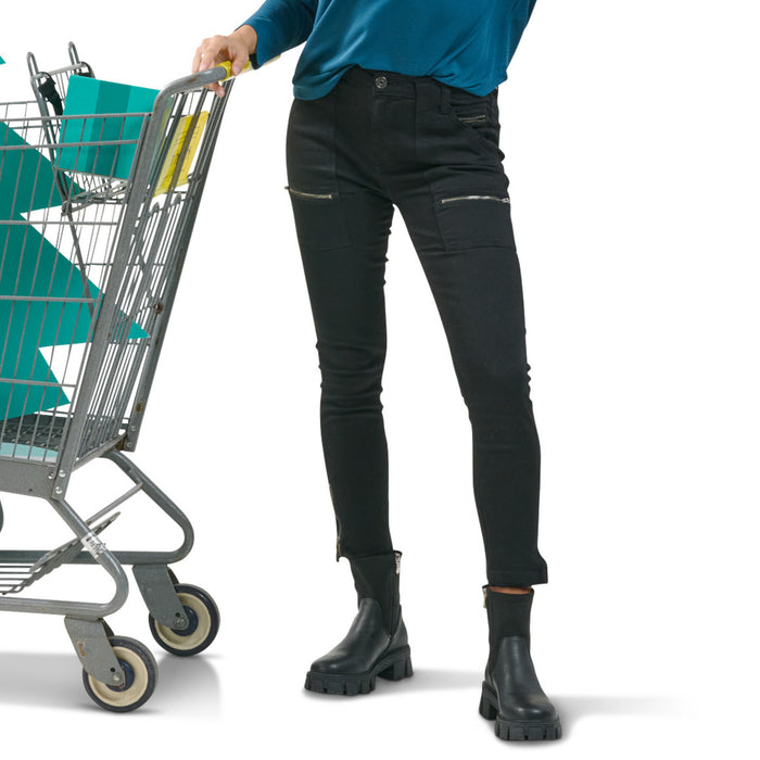 Women's Slim Pants with Zippers