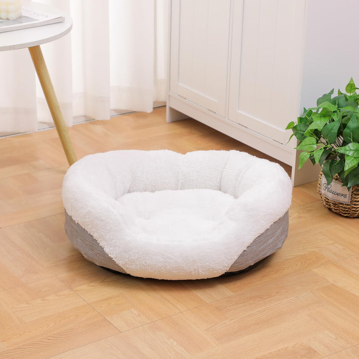 Grey Round Dog Bed, 23.6"