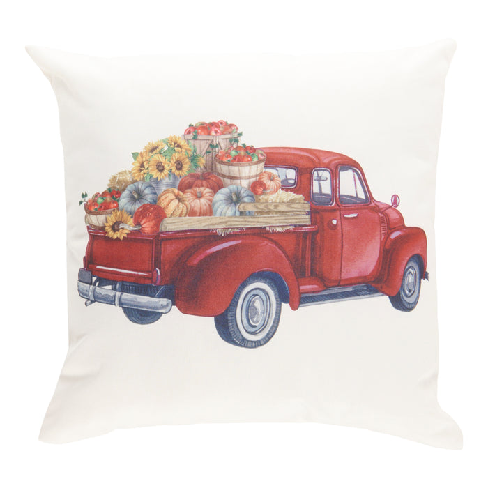 Coussin avec imprimé photo d’automne, 18 po x 18 po