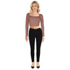 Women's Queen Anne Neckline Long Sleeve Top