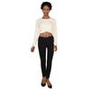Women's Long Sleeve Twist Front Waffle Sweater
