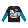 Boys' Long Sleeve Printed Fooler T-Shirt