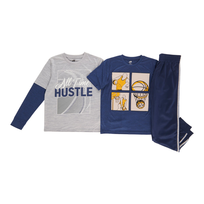 Ensemble de sport en tricot pour garçons, 3 pièces