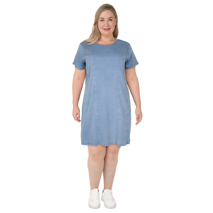 Robe t-shirt côtelée taille plus mySTYLE pour femmes