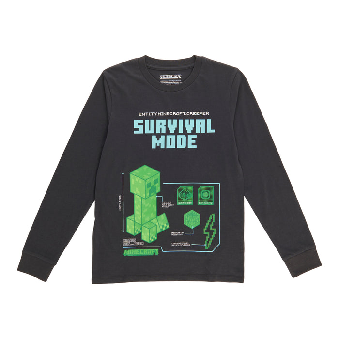 Boys' Licensed Minecraft Long Sleeve T-Shirt
