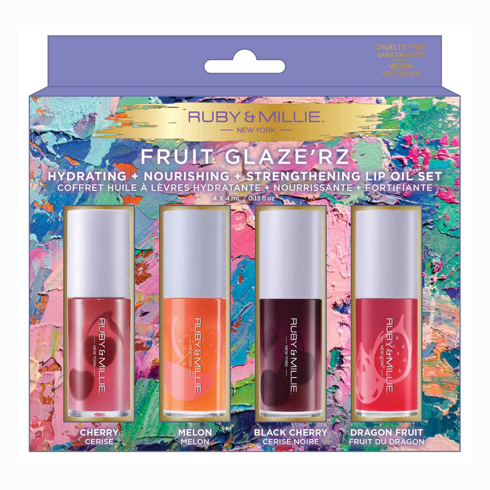 REJULIFT リジュリーフセット Ruby & Millie Fruit Glaze'rz Lip Oil Set, 4-Pack – Giant Tiger