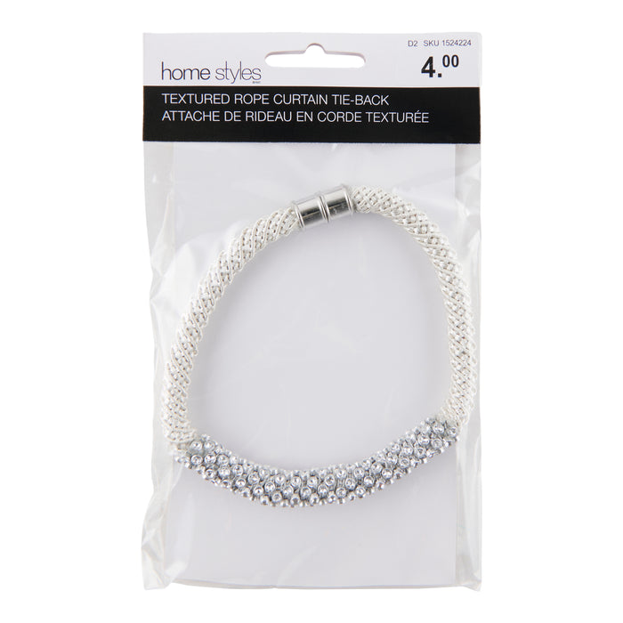 HomeStyles Textured Rope Curtain Tie-Back, 1 Piece.