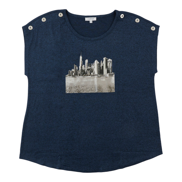 T-shirt à manches courtes taille Plus mySTYLE pour femmes
