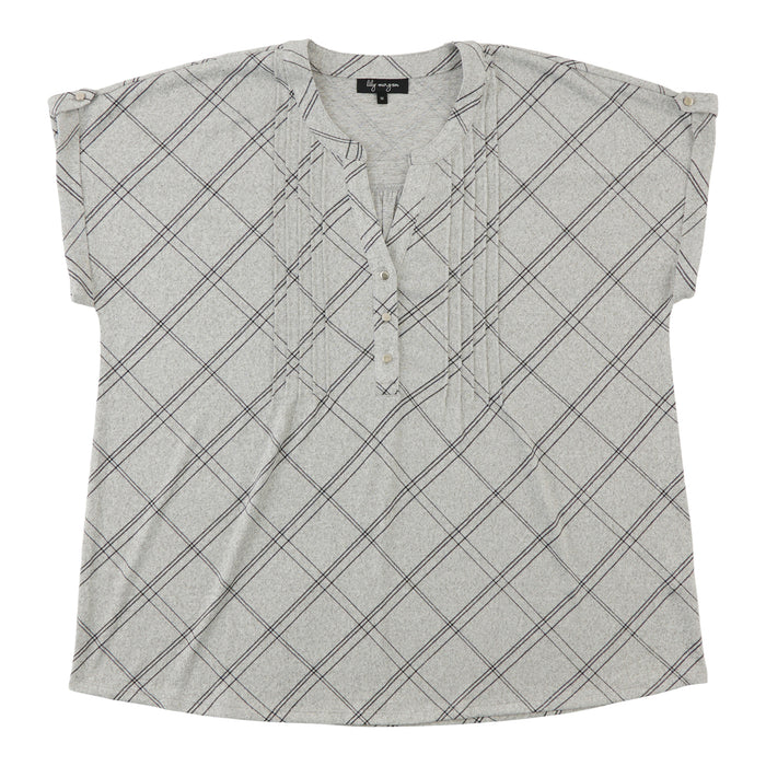 lily morgan Women's Plus Pintuck Top