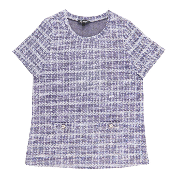 lily morgan Women's Knit Tweed Top