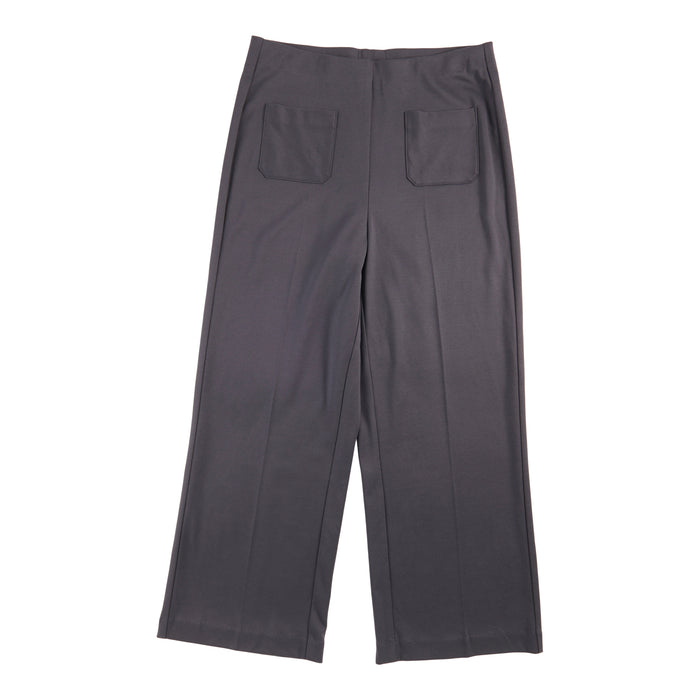 lily morgan Women's Solid Wide-Leg Pants with Patch Pockets