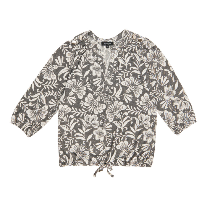 lily morgan Women's Tie Front Top