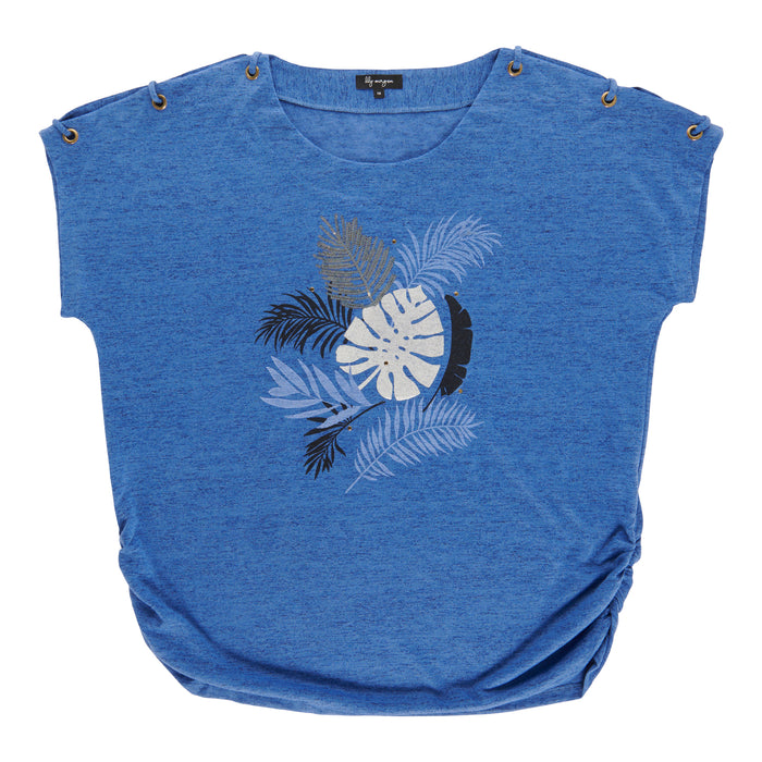 lily morgan Women's Plus Top with Shoulder Details