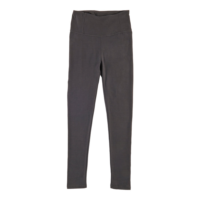 Legging gris taille haute en similisuède pour femmes