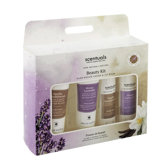 Scentuals Hand Repair Cream and Lip Balm Beauty Kit, 4-Piece