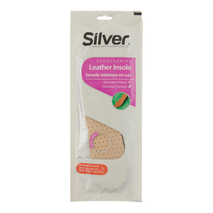 SILVER Leather Shoe Insole