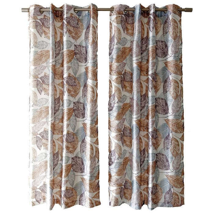 HomeStyles Printed Faux Silk Curtain, 52-in x 84-in.