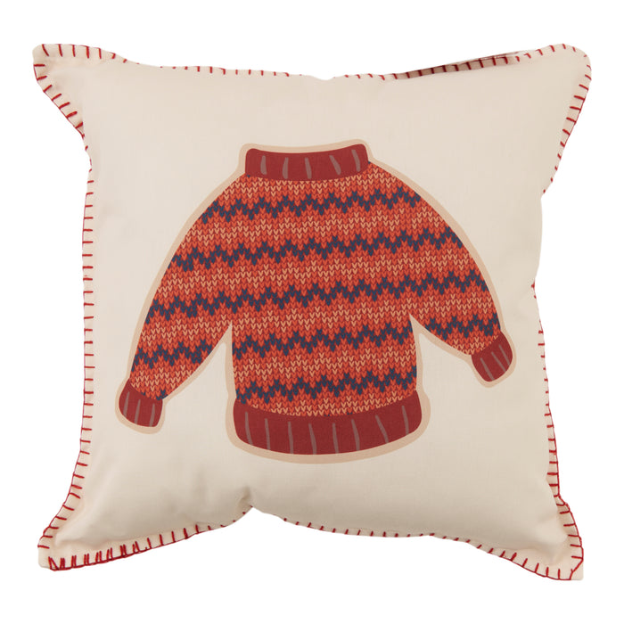 Coussin avec imprimé d'automne, 20 po x 20 po