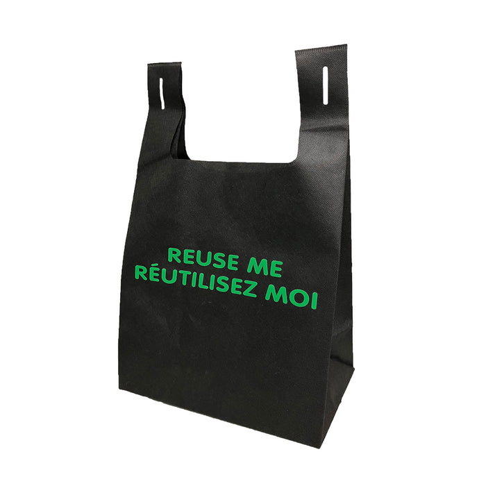 Sac réutilisable, moyen, noir
