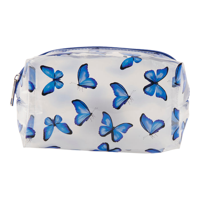 Cosmetic Bag, Blue Butterfly