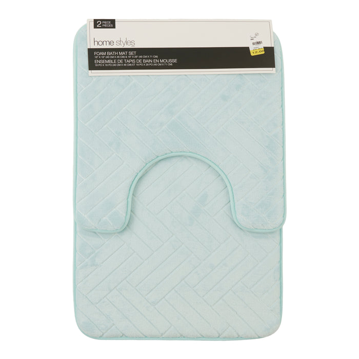 HomeStyles Foam Bath Mat Set, 2 Piece