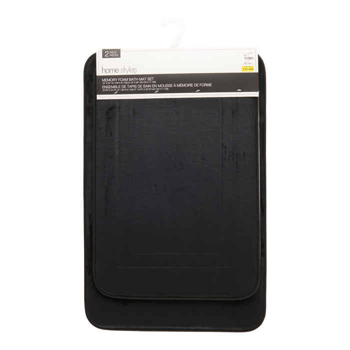 HomeStyles Memory Foam Bath Mat Set, 2 Piece