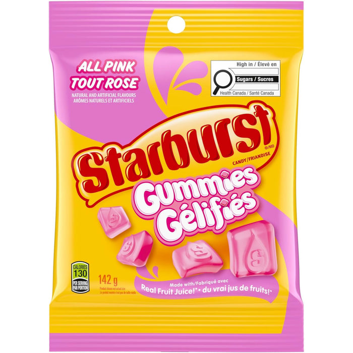Starburst Bonbons Gélifiés Tout Rose, 142 g