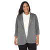Blazer en tricot à carreaux taille plus, lily Morgan pour femmes