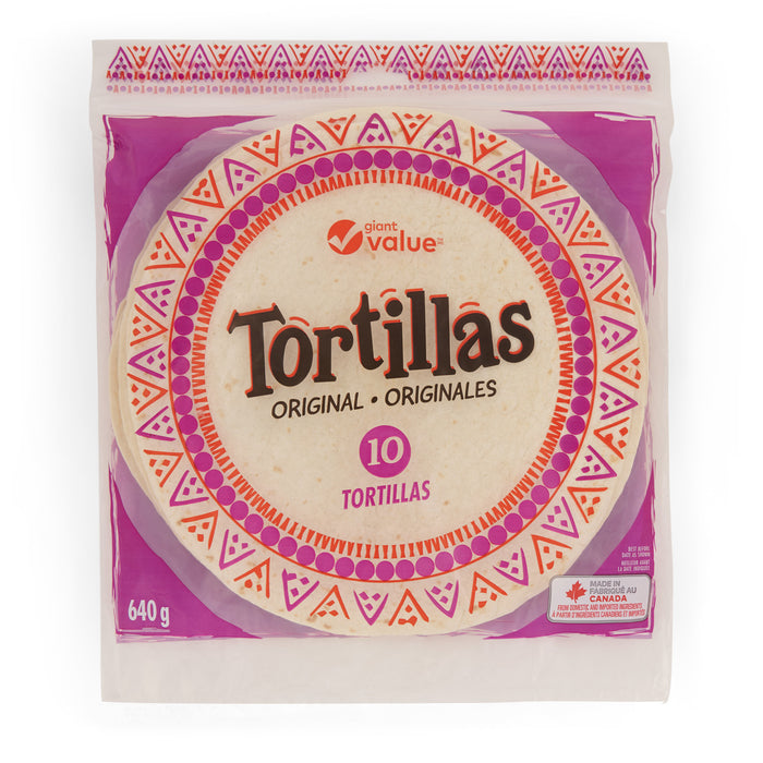 Giant Value Tortillas 10 po, emb. de 10, 640 g