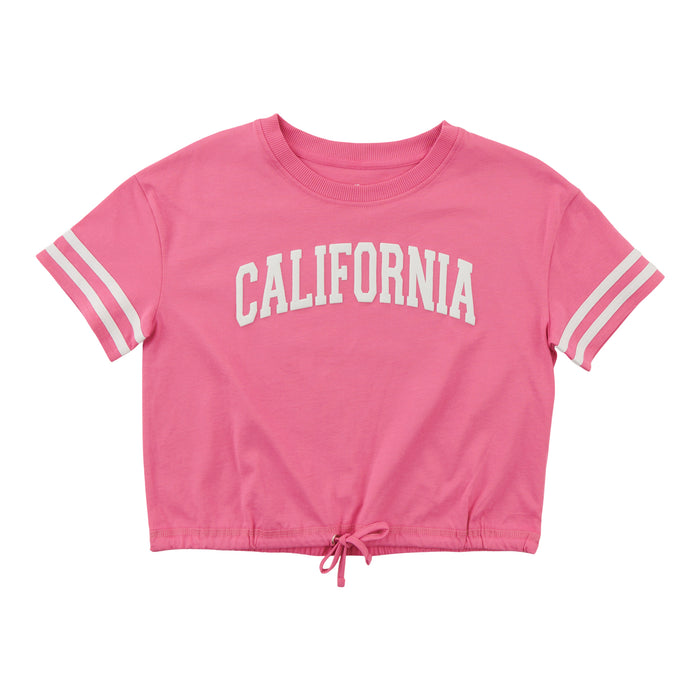 BELLA & BIRDIE Girls' Autumn Flair Varsity Short Sleeve T-Shirt