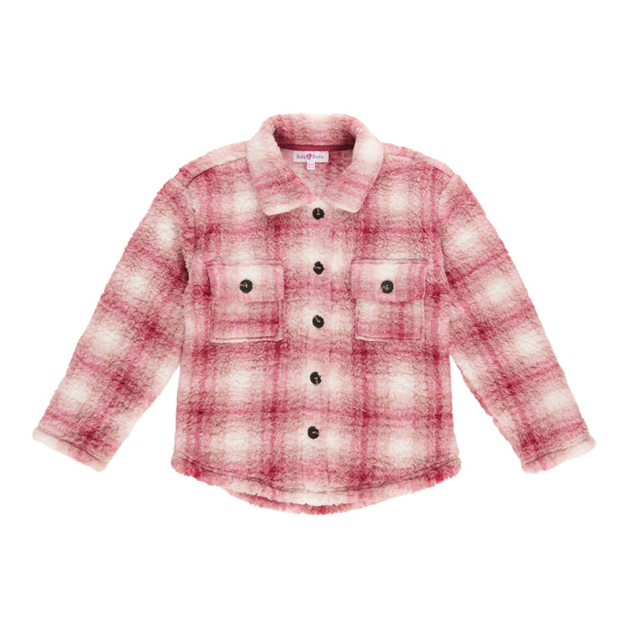 BELLA & BIRDIE Girls' Autumn Flair Sherpa Shacket