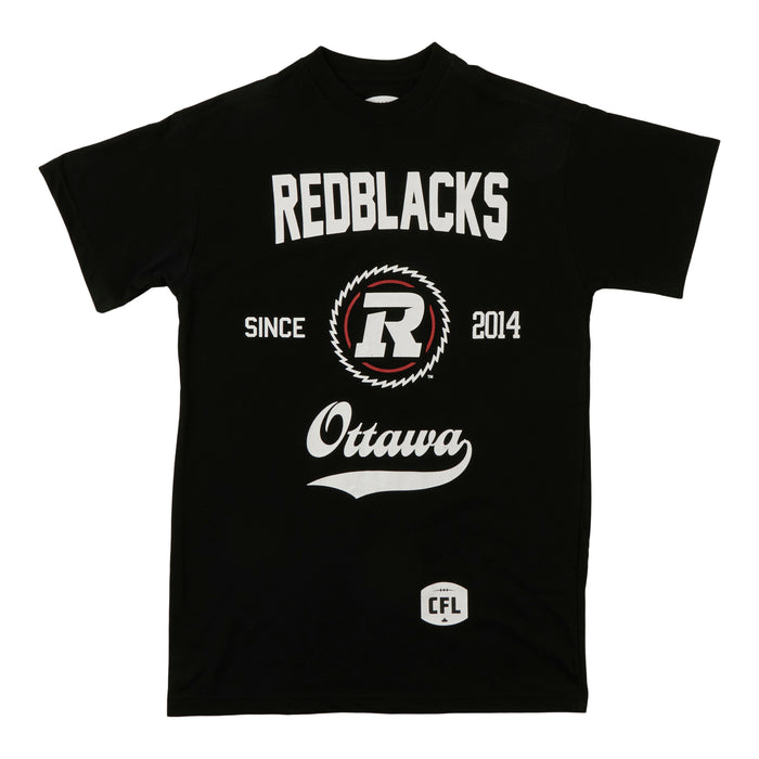 T-shirt à manches courtes de la LCF pour hommes, Rouge et Noir d'Ottawa