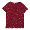 BELLA & BIRDIE Girls' Autumn Flair Short Sleeve Rib Top